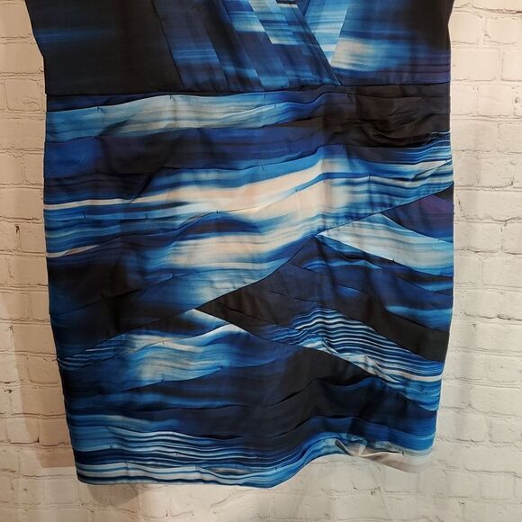 Lane Bryant blue and black striped sleeveless dress size 26 - Picture 3 of 10